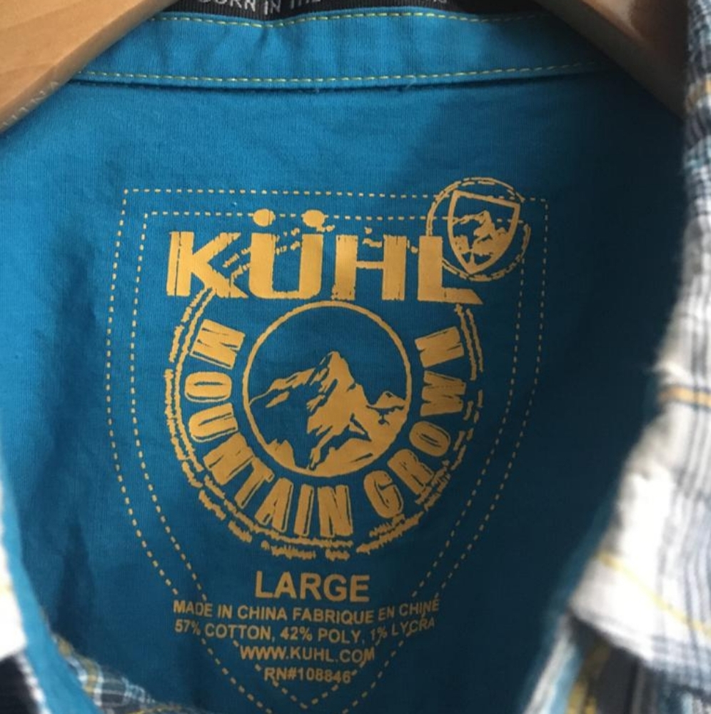Kuhl mountain grown button shirt large
